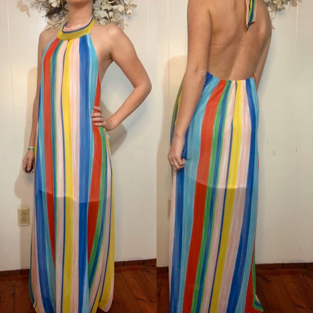 Striped maxi